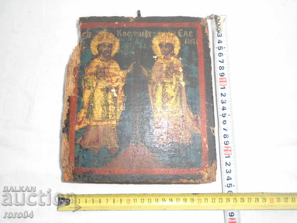 STARA, MULTIPLE OLD HOUSEHOLD ICON ST. CONSTANTINE AND ELENA - 5 STARA, MULTIPLE OLD HOUSEHOLD ICON ST. CONSTANTINE AND ELENA - 5