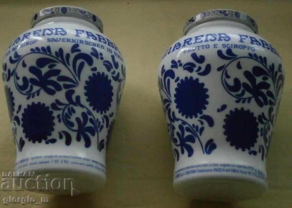 Two old jars of Amarela fabbri