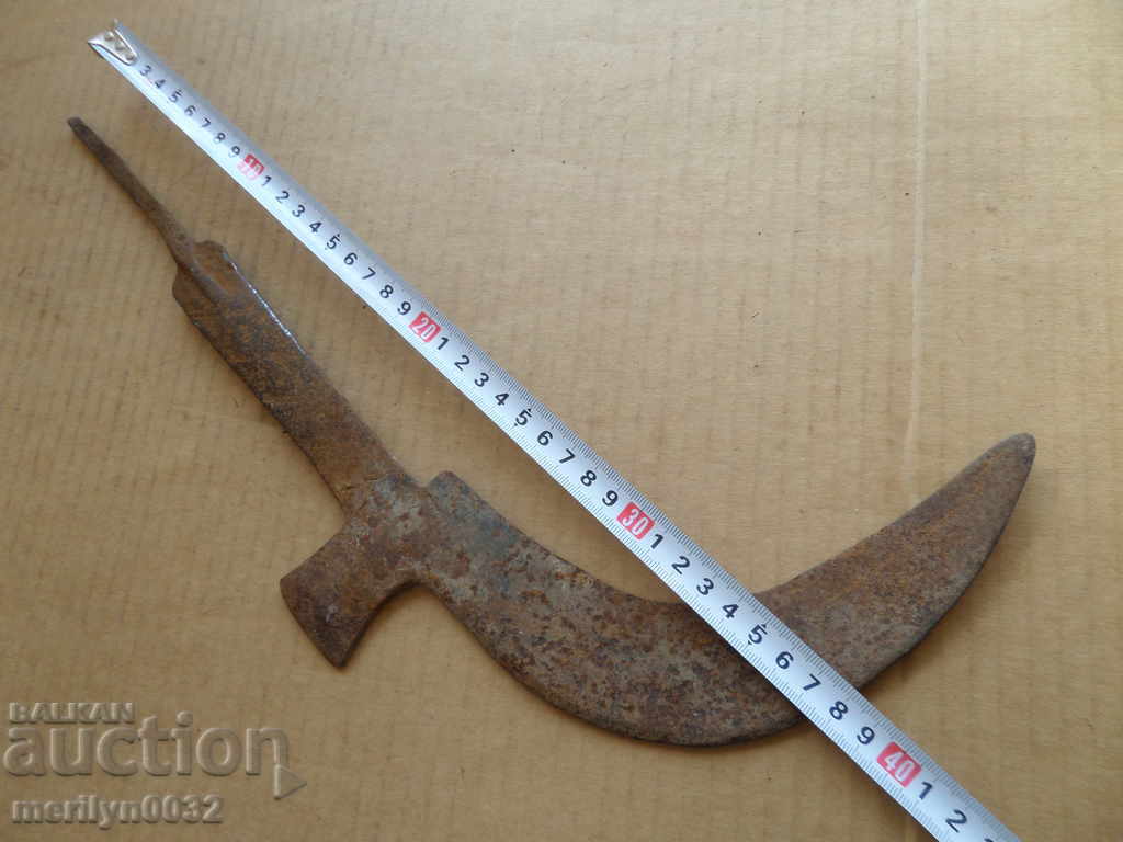Auction Old instrument picker with engraved wrought iron blade Auction Old instrument picker with engraved wrought iron blade