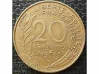 Γαλλία - 20 centimes - 1963