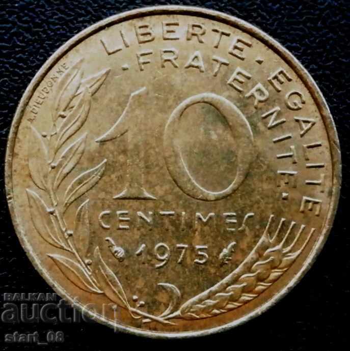Franța - 10 centime 1975