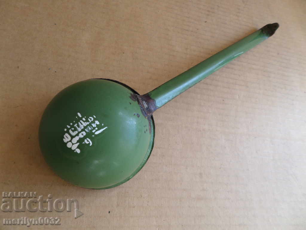 Old spoon with enamel, lamb early wound, PRB with price 26.00 BGN | € 13.29