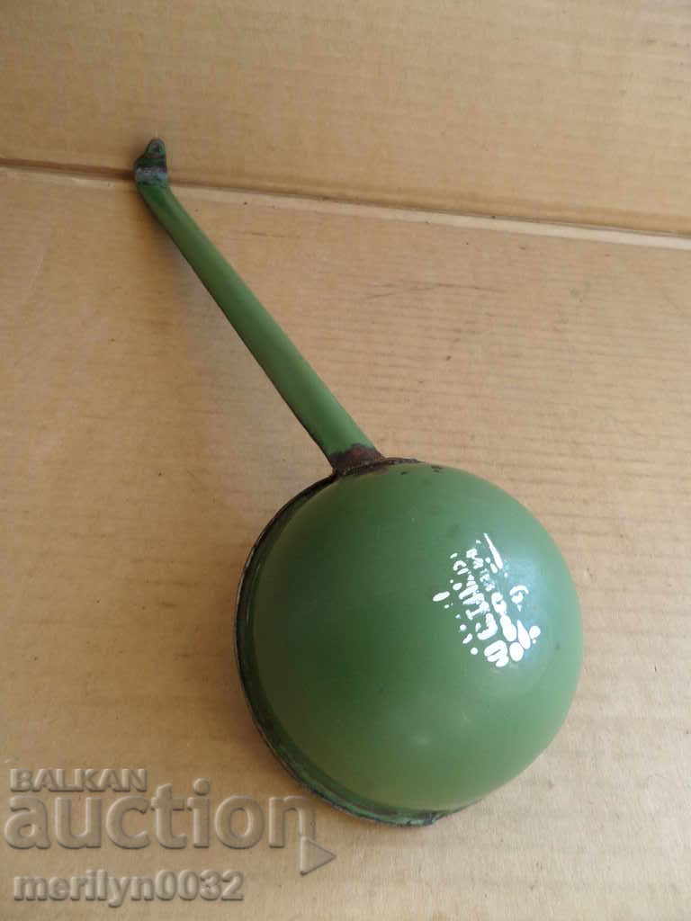 Old spoon with enamel, lamb early wound, PRB - 5