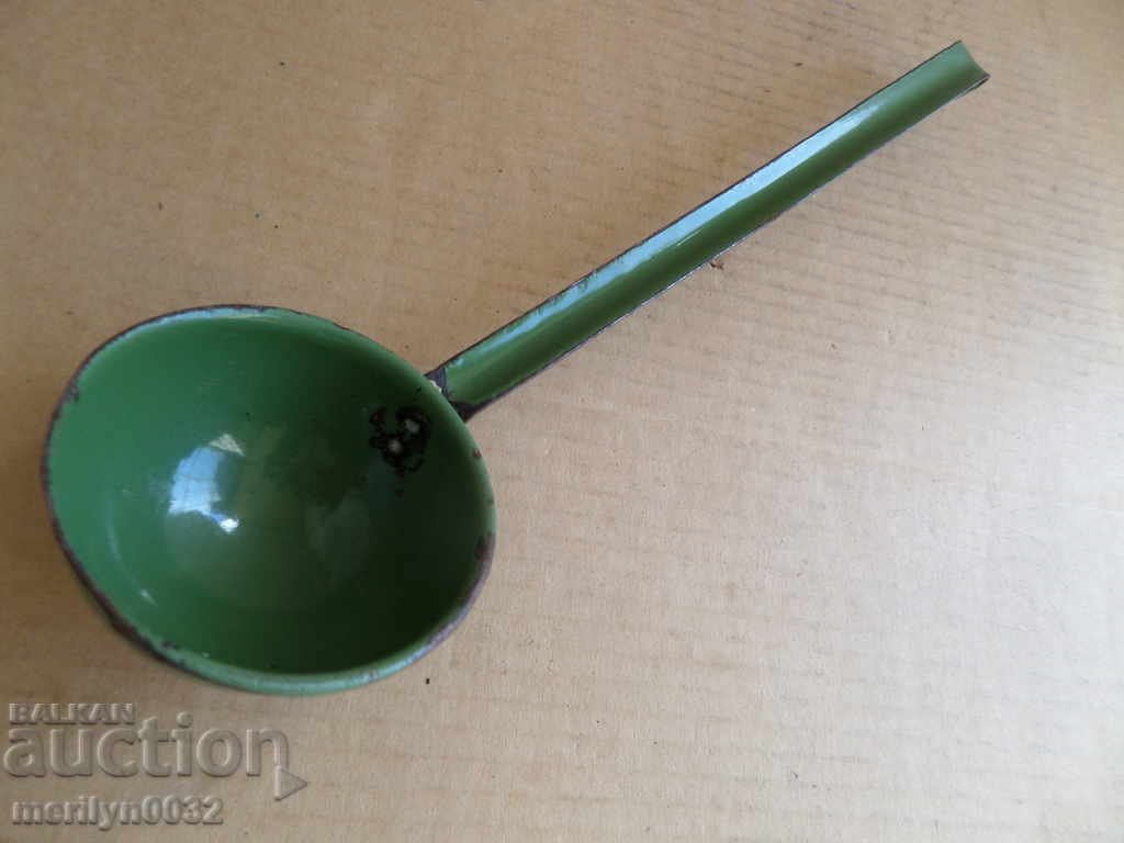 Old spoon with enamel, lamb early wound, PRB - 6