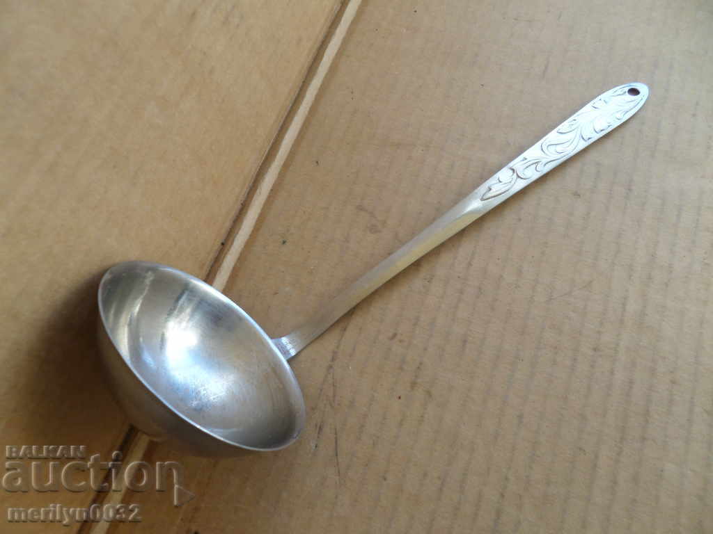 lingura inox vechi, polonic timpurie socialistă, NRB - 6 lingura inox vechi, polonic timpurie socialistă, NRB - 6