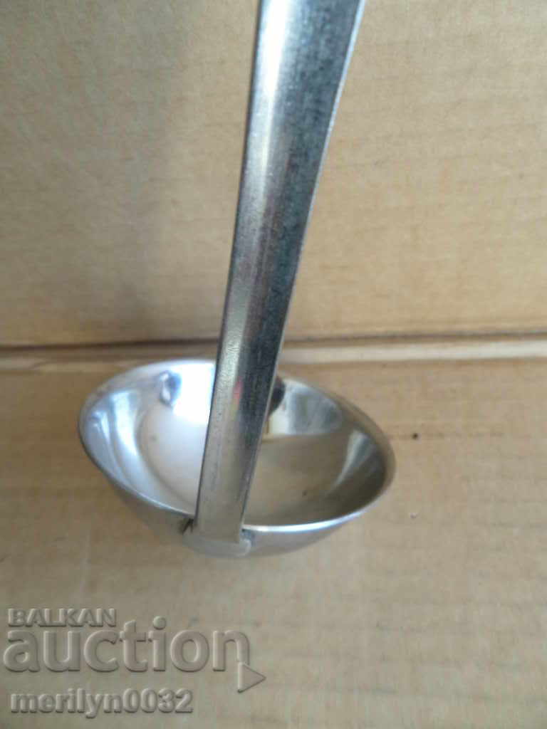 Old spoon of stainless steel, labeled wound coat, Bulgaria with price 33.00 BGN | € 16.87 Old spoon of stainless steel, labeled wound coat, Bulgaria with price 33.00 BGN | € 16.87