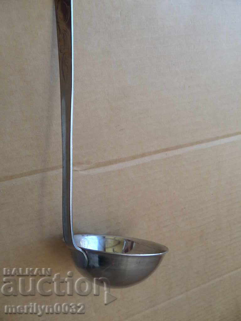 Old spoon of stainless steel, labeled wound coat, Bulgaria - 5 Old spoon of stainless steel, labeled wound coat, Bulgaria - 5