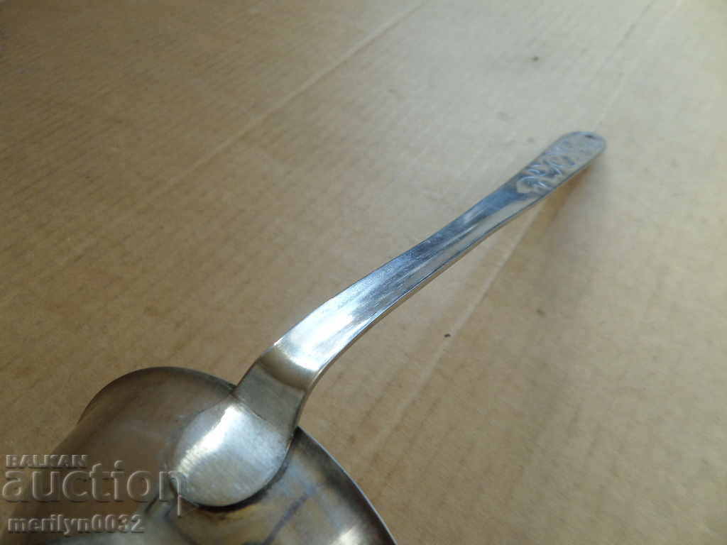 Old spoon of stainless steel, labeled wound coat, Bulgaria - 6 Old spoon of stainless steel, labeled wound coat, Bulgaria - 6