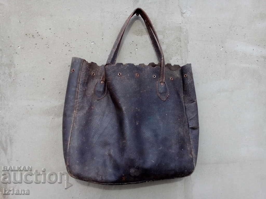 Auction Ancient leather bag, bag Auction Ancient leather bag, bag