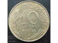 Γαλλία - 10 centimes 1974