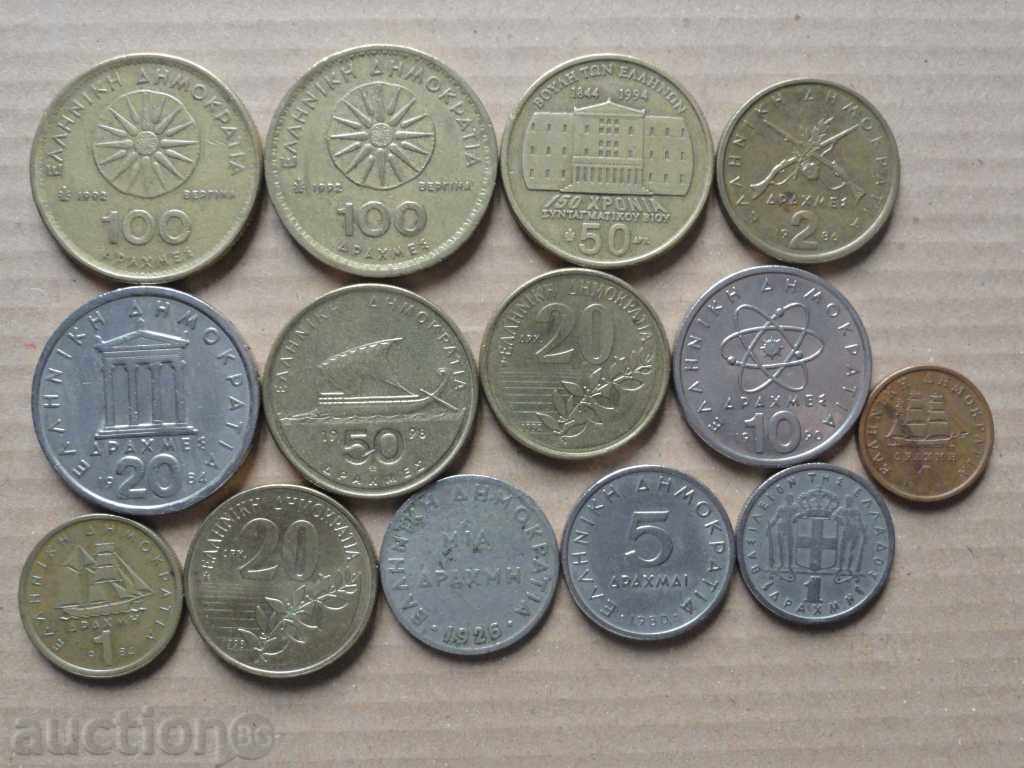 Delivery of Greece - Lot of coins (14 pieces) Delivery of Greece - Lot of coins (14 pieces)