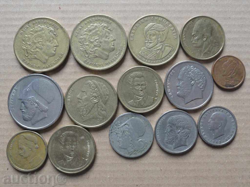 monede Lot (14 bucăți) - Grecia