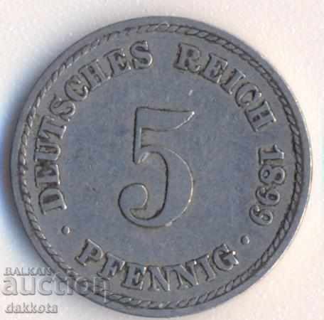 Германия 5 пфенига 1899а