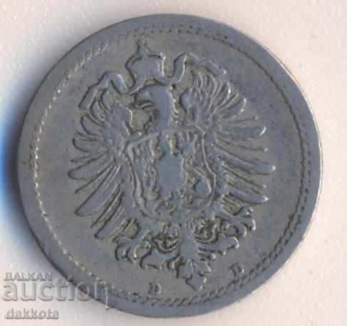 Germany 5 pendige 1876d with price 3.00 BGN | € 1.53