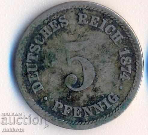 Germany 5 Pfennig 1874A