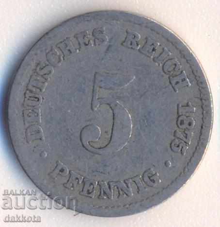 Германия 5 пфенига 1875g