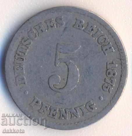 Germany 5 Pfennig 1875g Germany 5 Pfennig 1875g