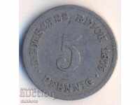 Германия 5 пфенига 1875g