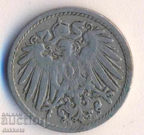 Γερμανία 5 εκατοστά του μάρκου 1900D με τιμή 2.50 BGN | € 1.28