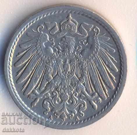 Германия 5 пфенига 1914a с цена € 2.50 | 4.89 лв.