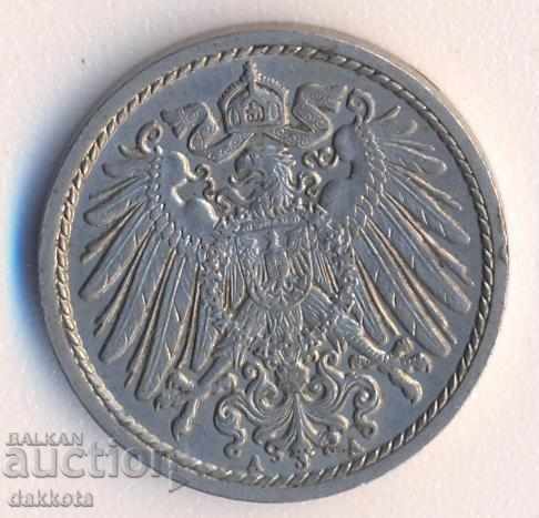 Γερμανία 5 εκατοστά του μάρκου 1913a με τιμή 2.00 BGN | € 1.02 Γερμανία 5 εκατοστά του μάρκου 1913a με τιμή 2.00 BGN | € 1.02