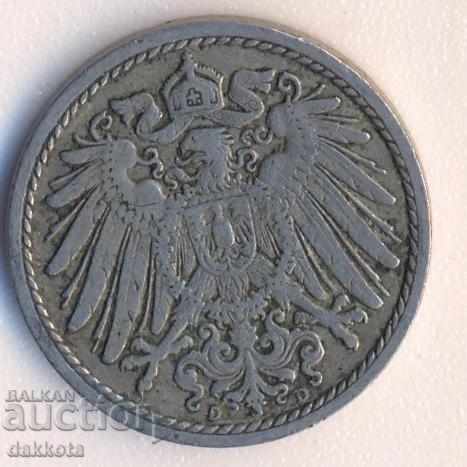Germany 5 pfennig 1913d with price 2.30 BGN | € 1.18