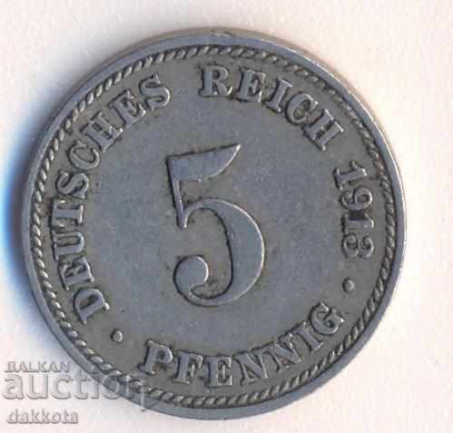 Germany 5 pfennig 1913d