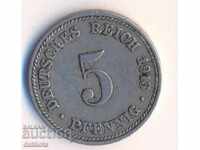 Германия 5 пфенига 1913d