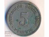 Германия 5 пфенига 1906d