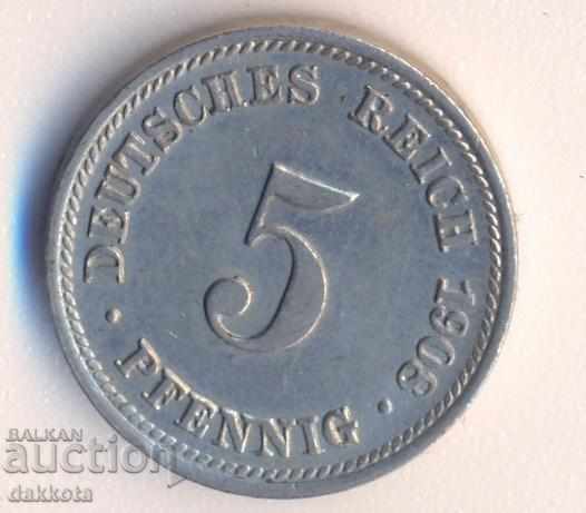 Germania 5 pfennig 1908d