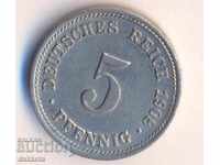Германия 5 пфенига 1908d