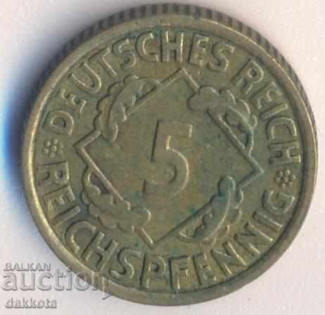 Германия 5 рейхспфенига 1936a