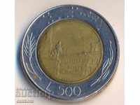 Италия 500 лири 1989 година