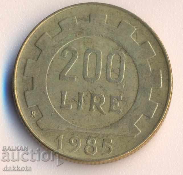 Италия 200 лири 1985 година