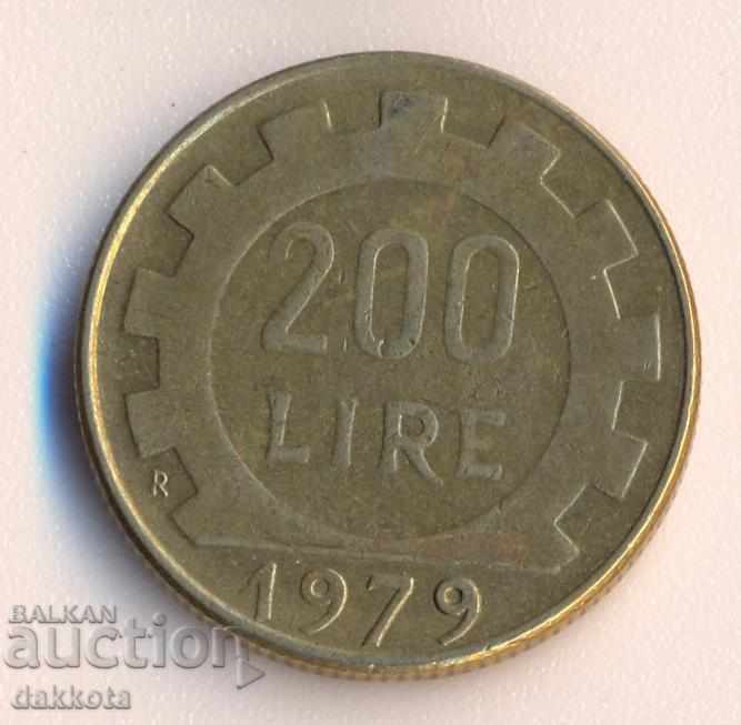 Италия 200 лири 1979 година