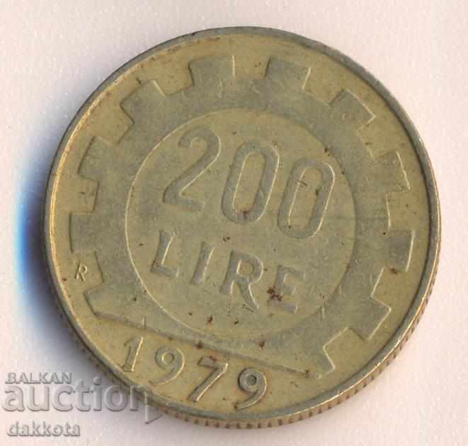Италия 200 лири 1979 година