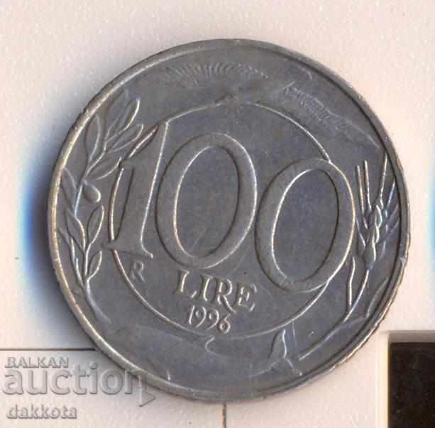 Италия 100 лири 1996 година
