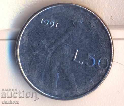 Italia 50 liras în 1991