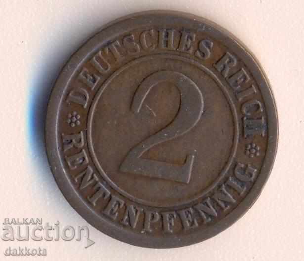 Γερμανία 2 rentenpfeniga 1924a