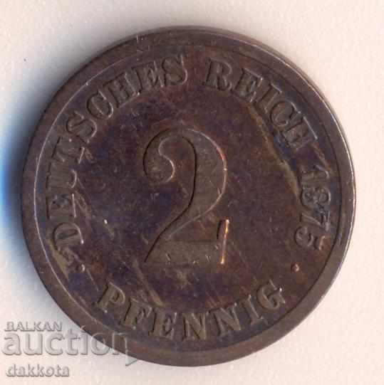 Germany 2 pfennig 1875a