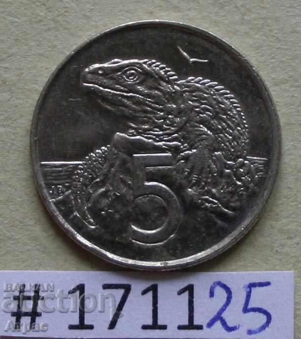 5 cents 2001 New Zealand