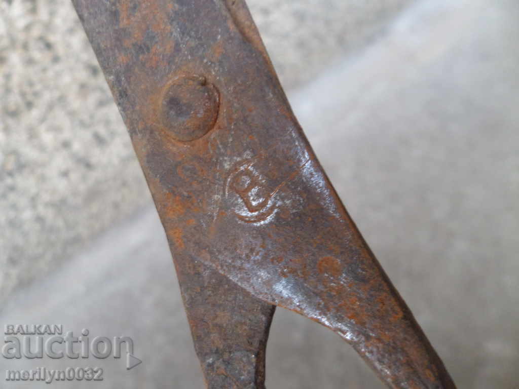 Auction Old forged scissors early 20th century wrought iron Auction Old forged scissors early 20th century wrought iron