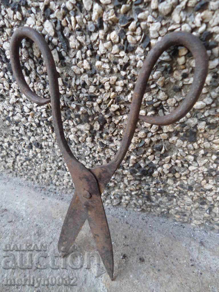 Old forged scissors early 20th century wrought iron - 6 Old forged scissors early 20th century wrought iron - 6