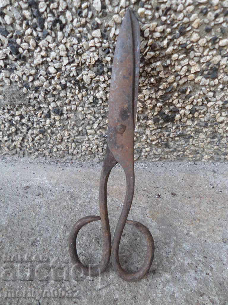 Old forged scissors early 20th century wrought iron - 7 Old forged scissors early 20th century wrought iron - 7