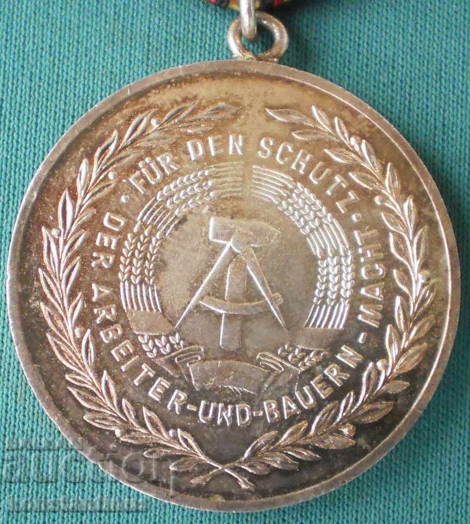 Germania-GDR Medalie de Argint Militar Rare - 6