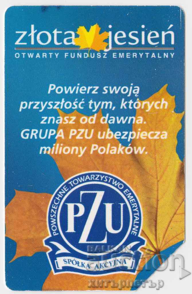Phonecards Poland Gold Fall 50 1999