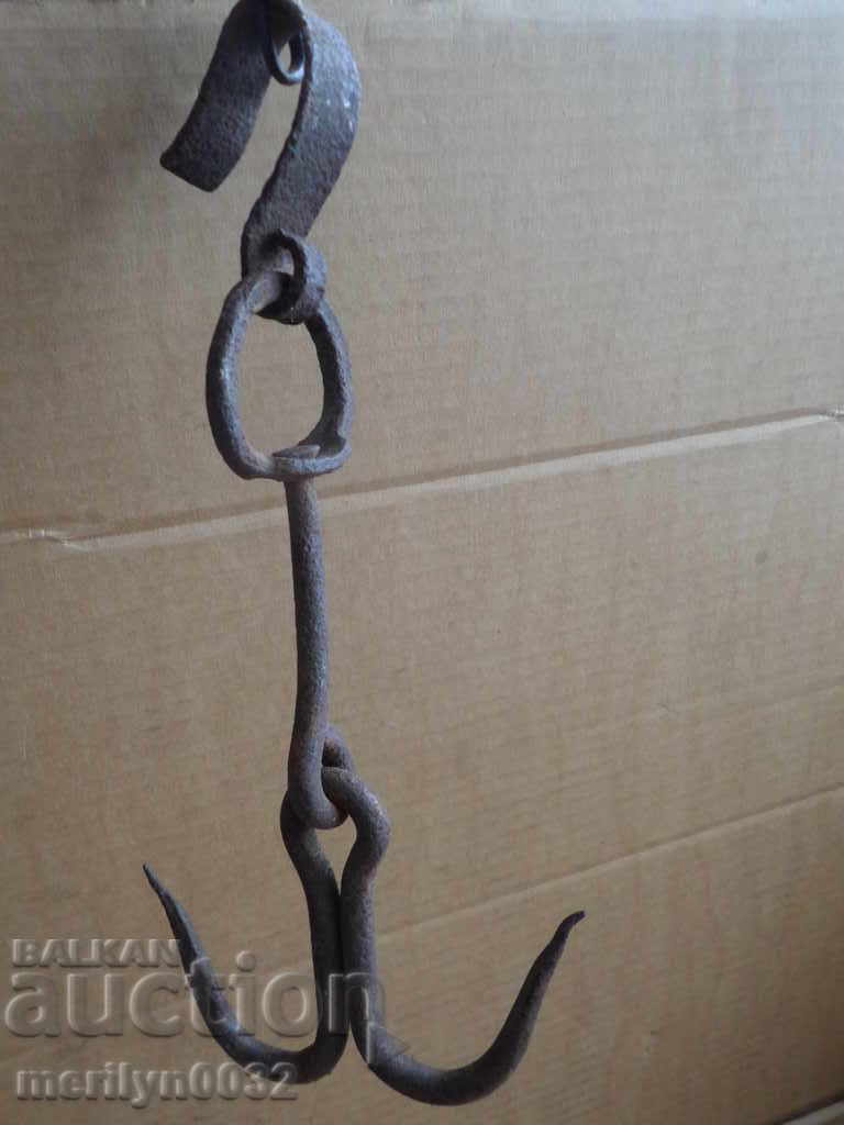 An old forged hook for scraping, a cock, anchor with price 33.00 BGN | € 16.87 An old forged hook for scraping, a cock, anchor with price 33.00 BGN | € 16.87