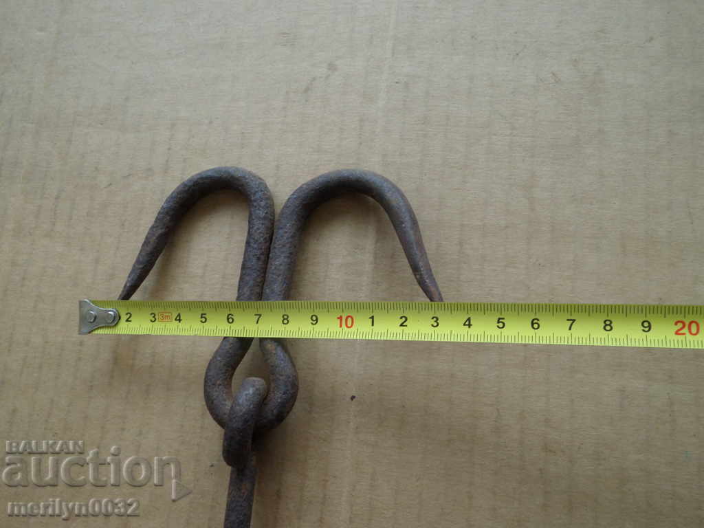 Auction An old forged hook for scraping, a cock, anchor Auction An old forged hook for scraping, a cock, anchor
