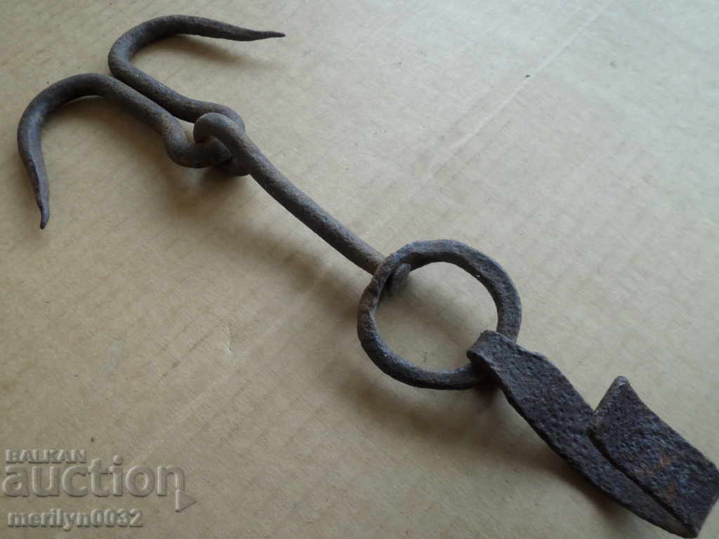 An old forged hook for scraping, a cock, anchor - 7 An old forged hook for scraping, a cock, anchor - 7