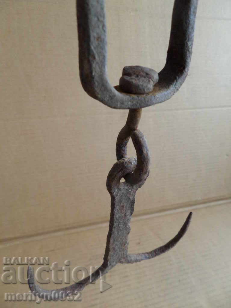 An old forged hook for scraping, a cock, anchor - 7 An old forged hook for scraping, a cock, anchor - 7